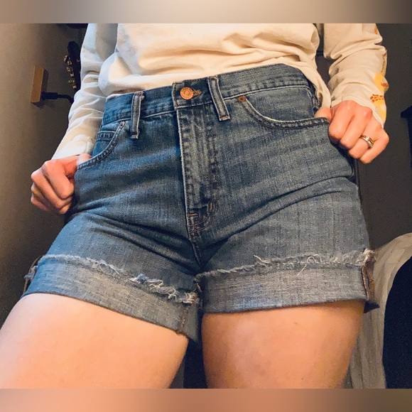 Madewell Relaxed High Rise Denim Boyshorts - Picture 2 of 12